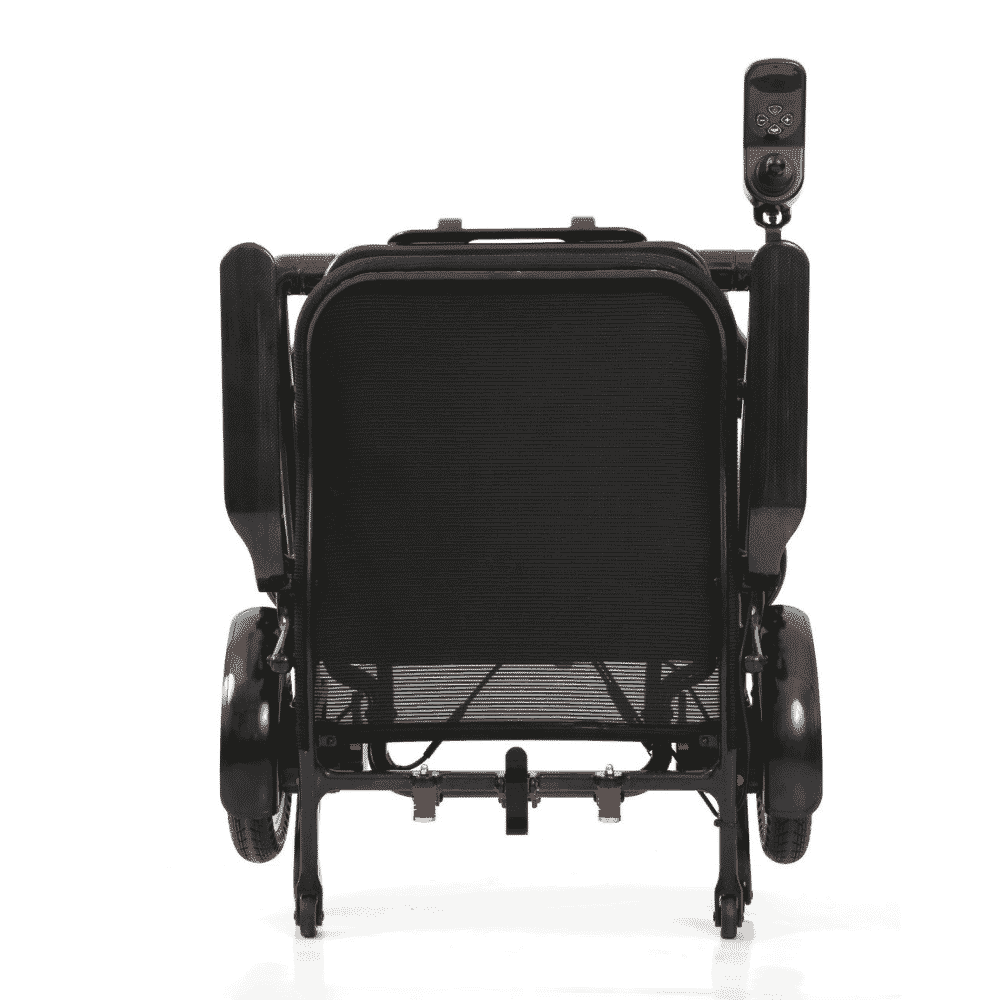 photon hd carbon fibre electric wheelchair folded back