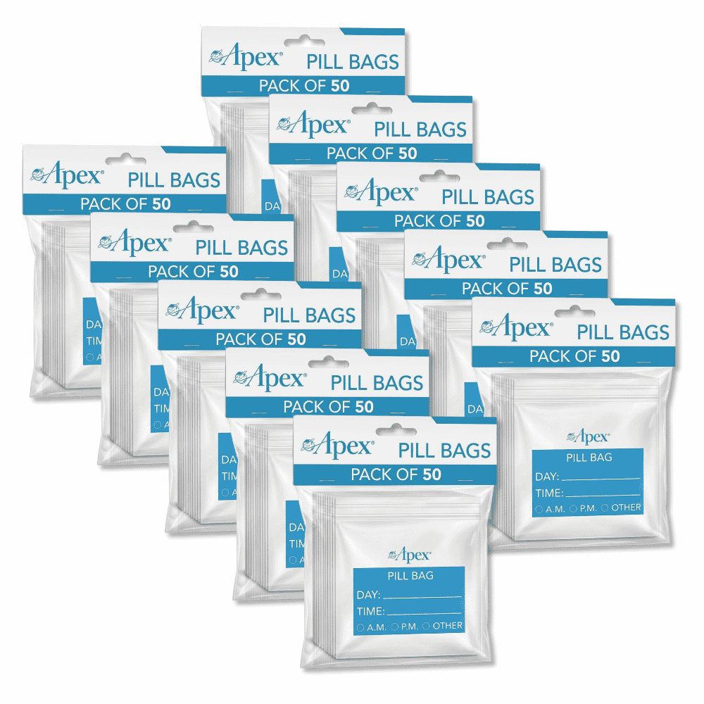 pill bags pack of 50 500 bags