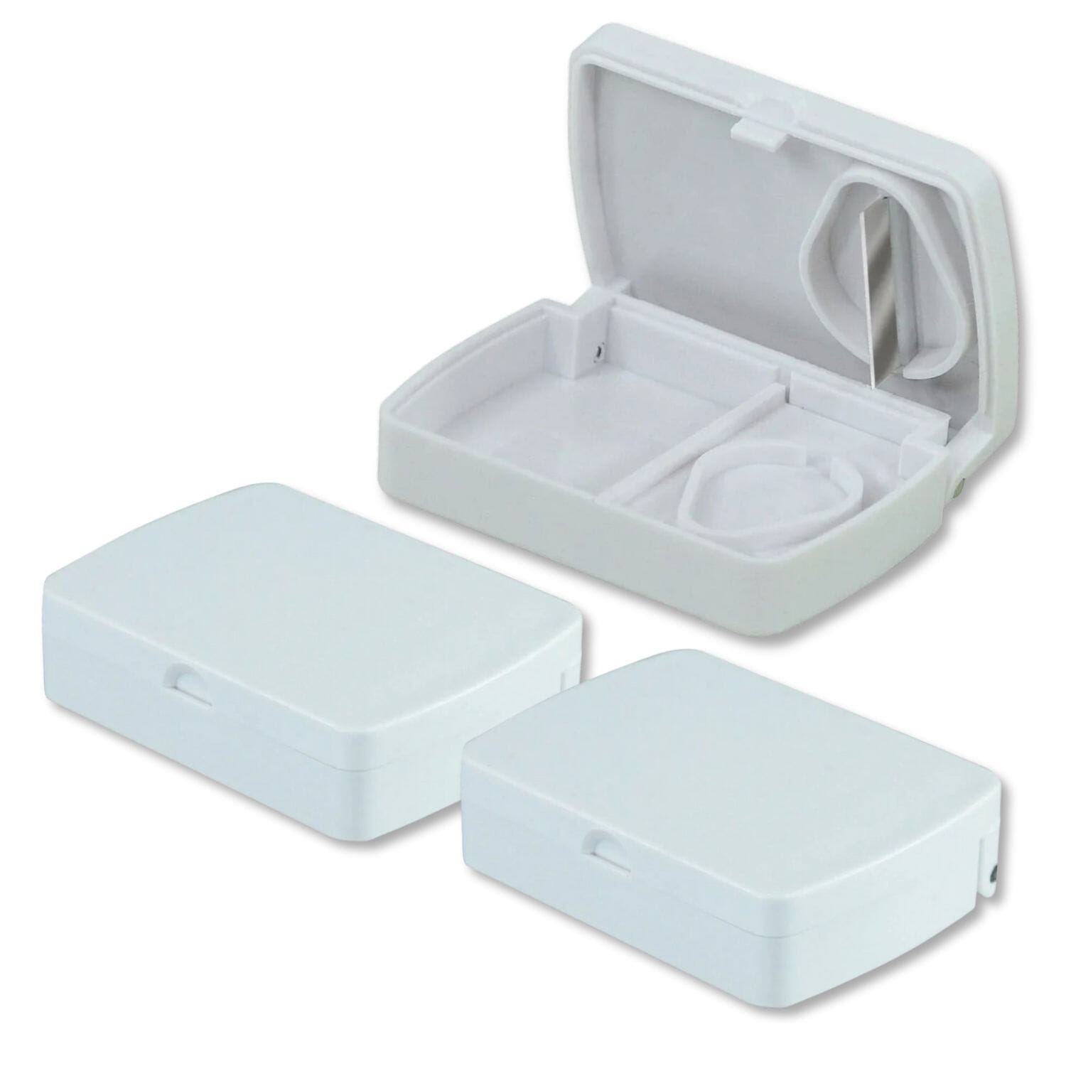 pill storage box with tablet splitter pack of 3