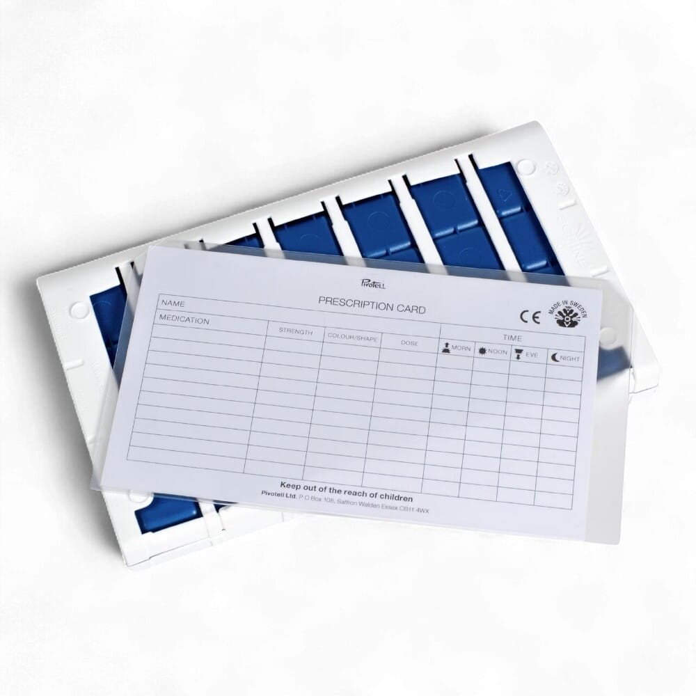pivotell large pill organiser blue card