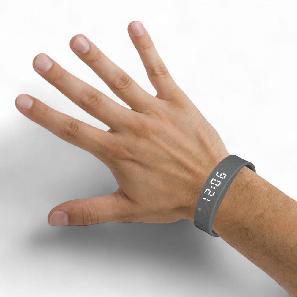 pivotell vibratime reminder alarm watch grey on wrist