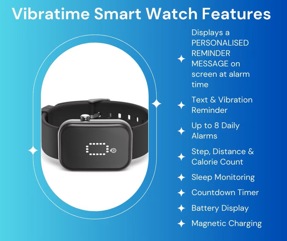 Pivotell Vibratime Smart Pill Reminder Alarm Watch from Essential Aids