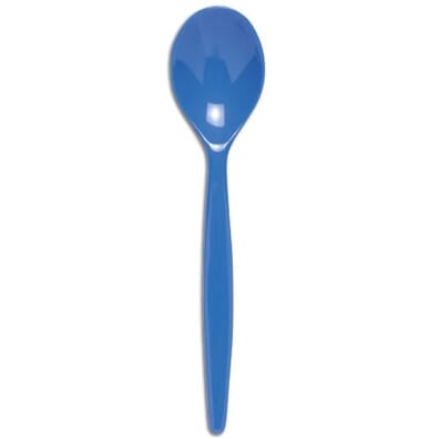 Anti-Microbial Plastic Spoon - Plastic Anti-Bac Spoon - Blue - Plastic ...