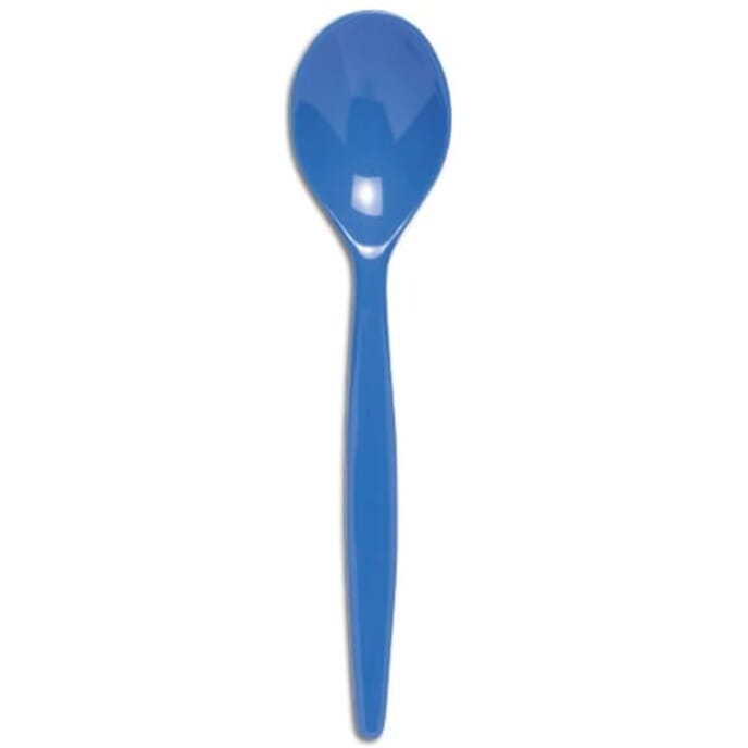 plastic anti bac spoon blue