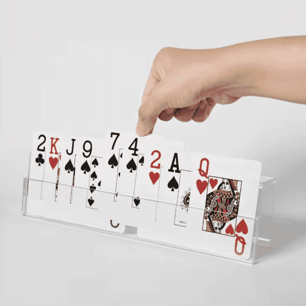 plastic card holder with cards