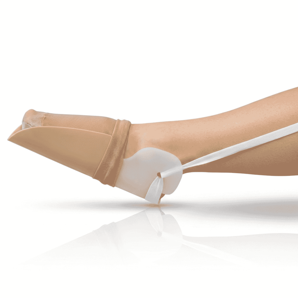 plastic sock puller with tapes in use