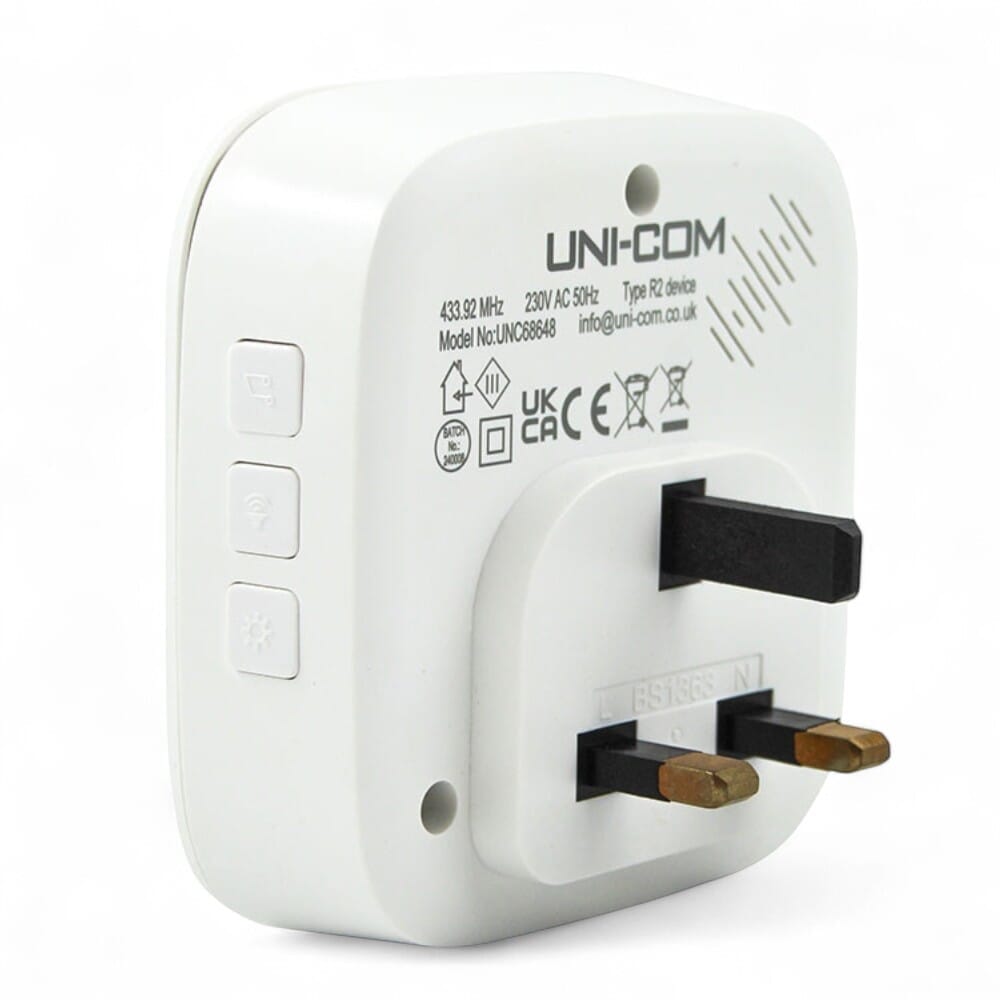 plug in wireless door chime back