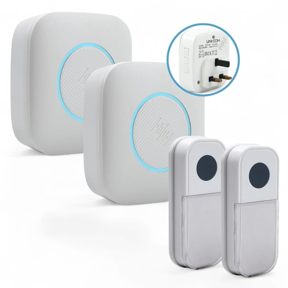 plug in wireless door chime pack of 2