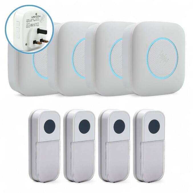plug in wireless door chime pack of 4
