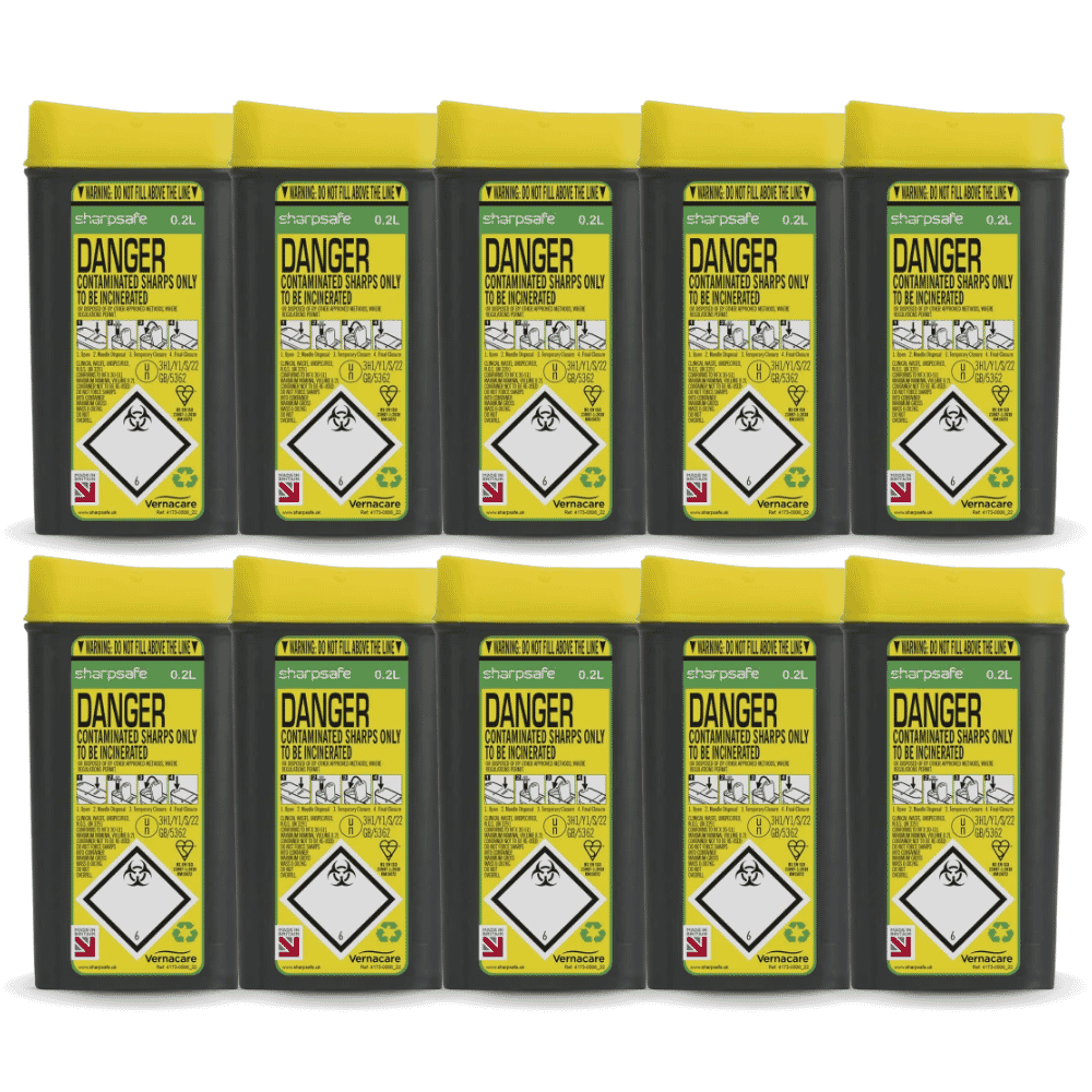 pocket sharps bin 200ml pack of 10