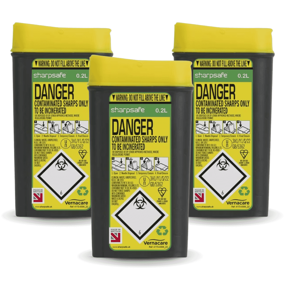 pocket sharps bin 200ml pack of 3