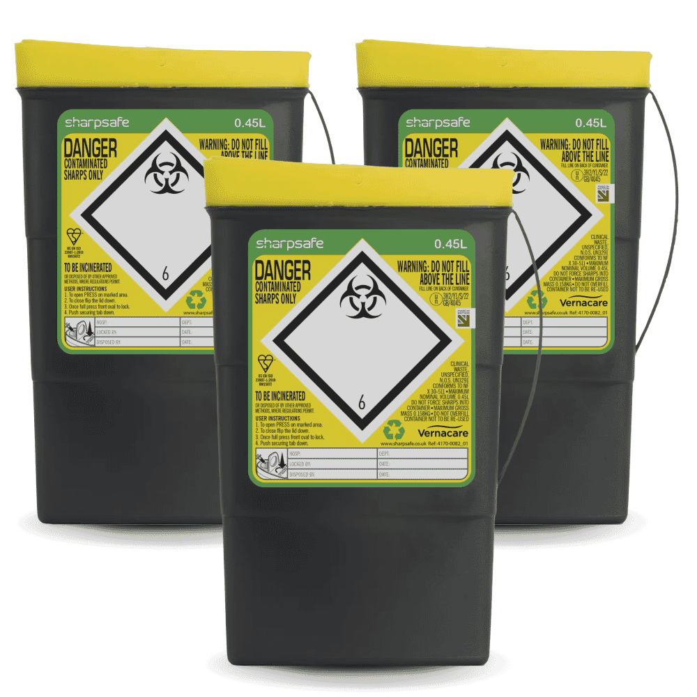 pocket sharps bin 450ml pack of 3