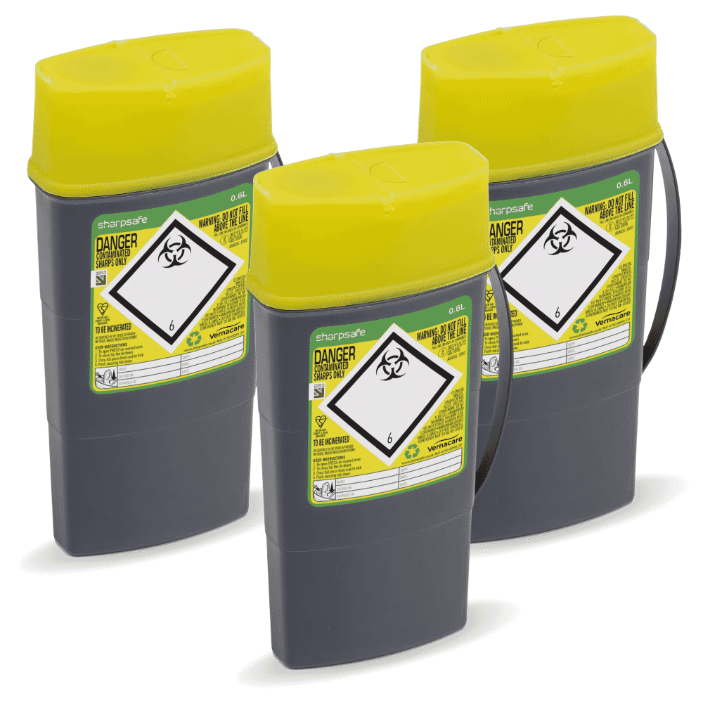 pocket sharps bin 600ml pack of 3