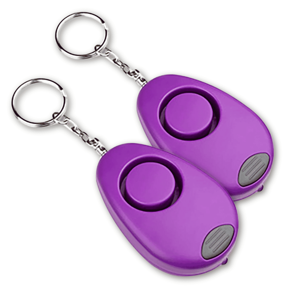 police approved emergency alarm with torch purple pack of 2