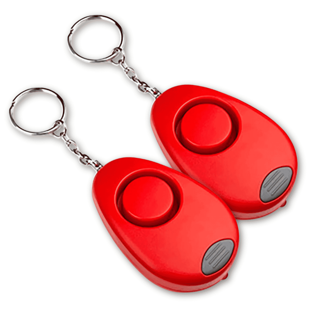 police approved emergency alarm with torch red pack of 2