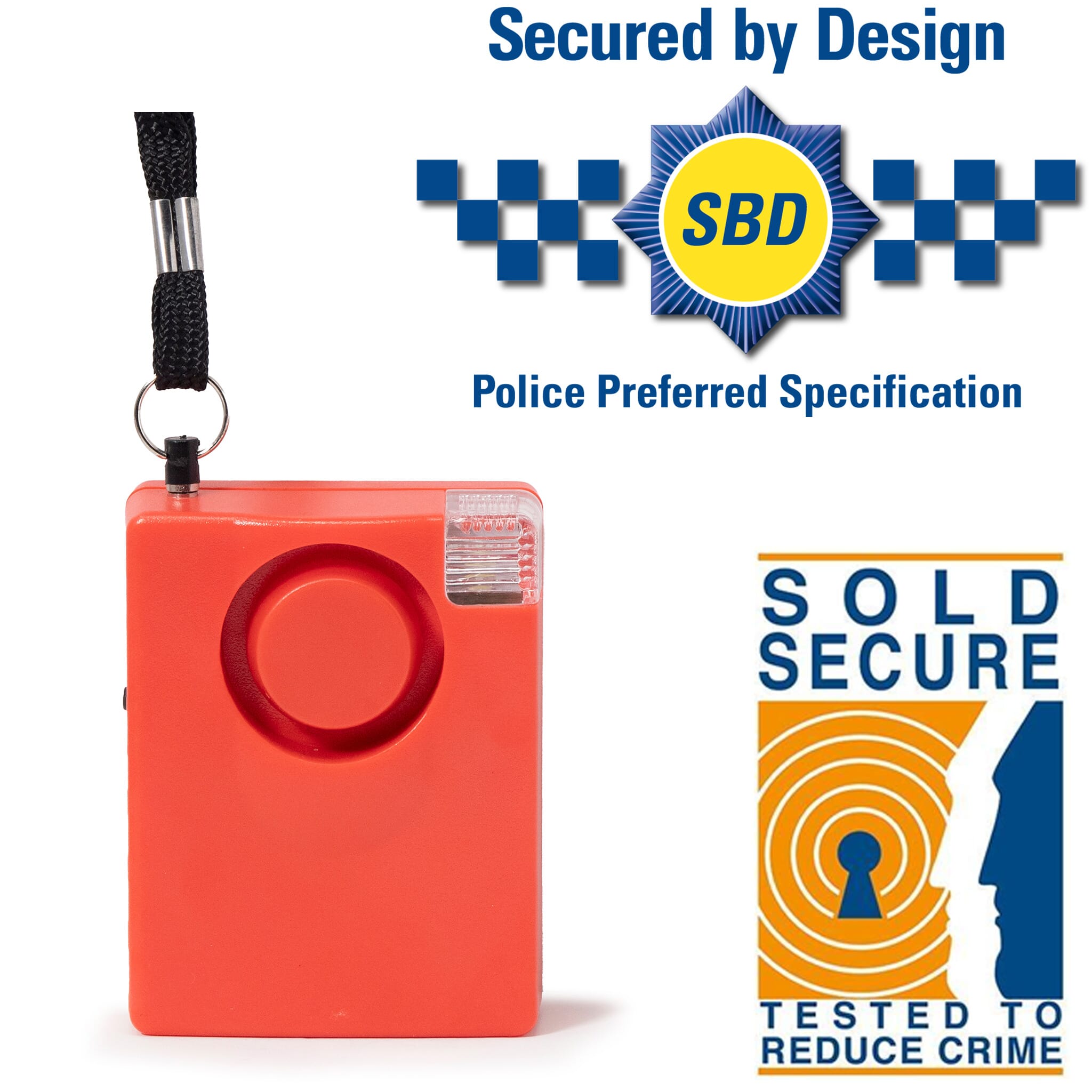 police preferred personal alarm with torch front