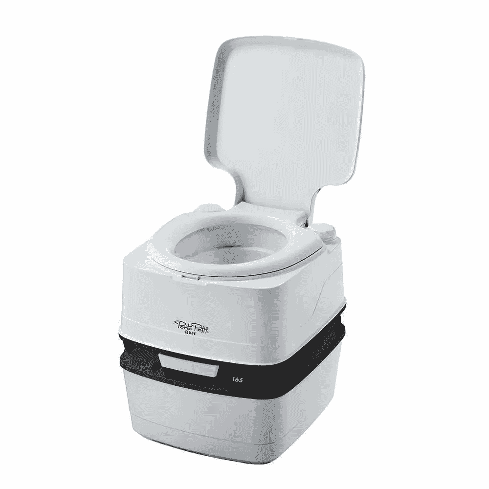 porta potti 165 portable toilet lid up