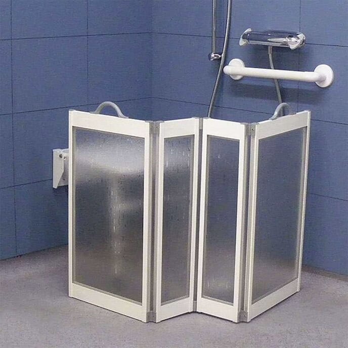 portable shower screen 4 panel