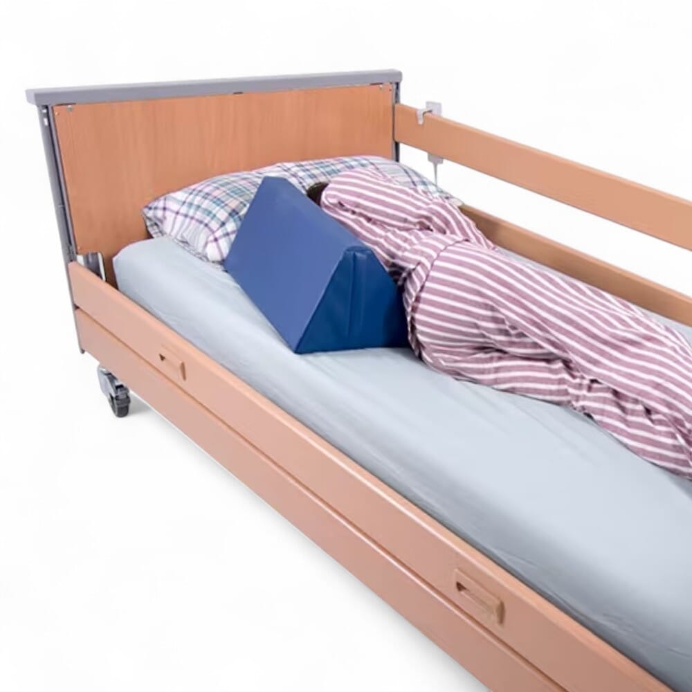 positioning wedge in use