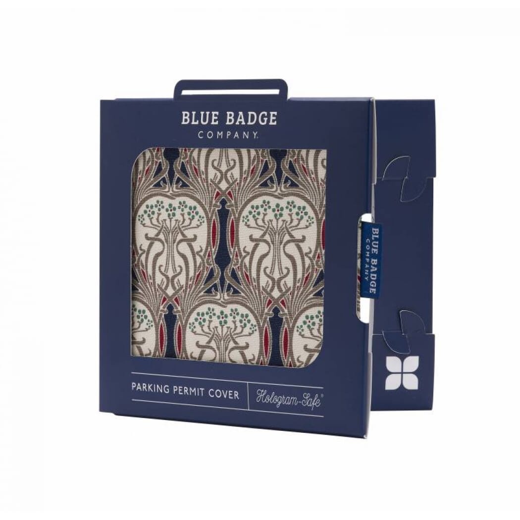 Blue Badge Co Permit Holder Art Noveau Steller Strip Blue/Red