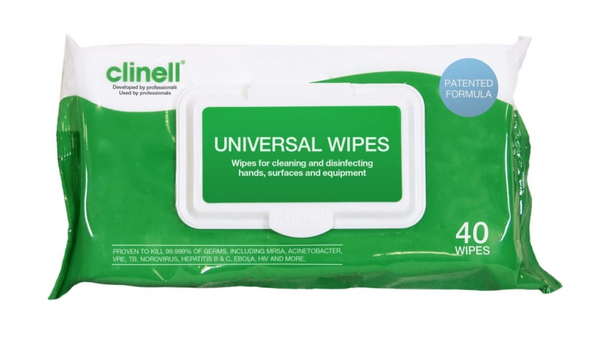 View Clinell Universal Wipes Pack of 40 information
