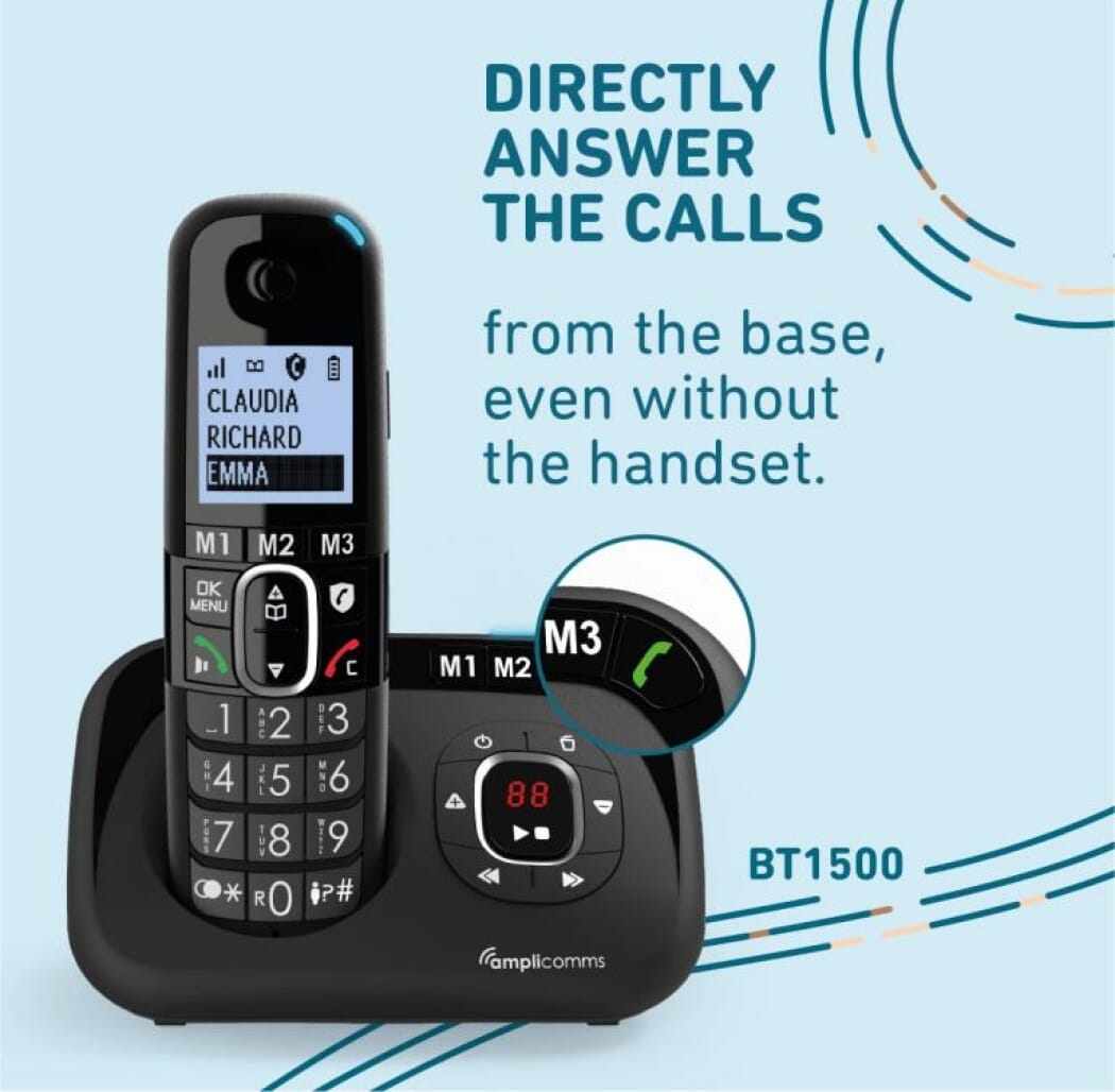 View Amplicomms Bigtel 1580 DECT Answerphone information