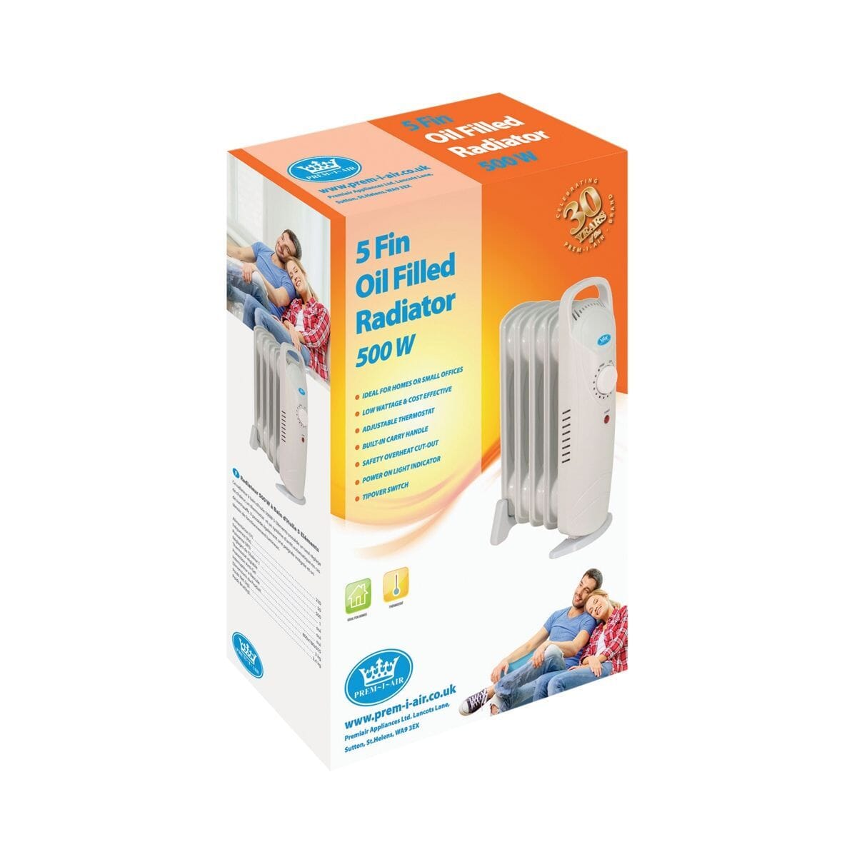 prem i air 500 w 5 fin oil filled radiator2