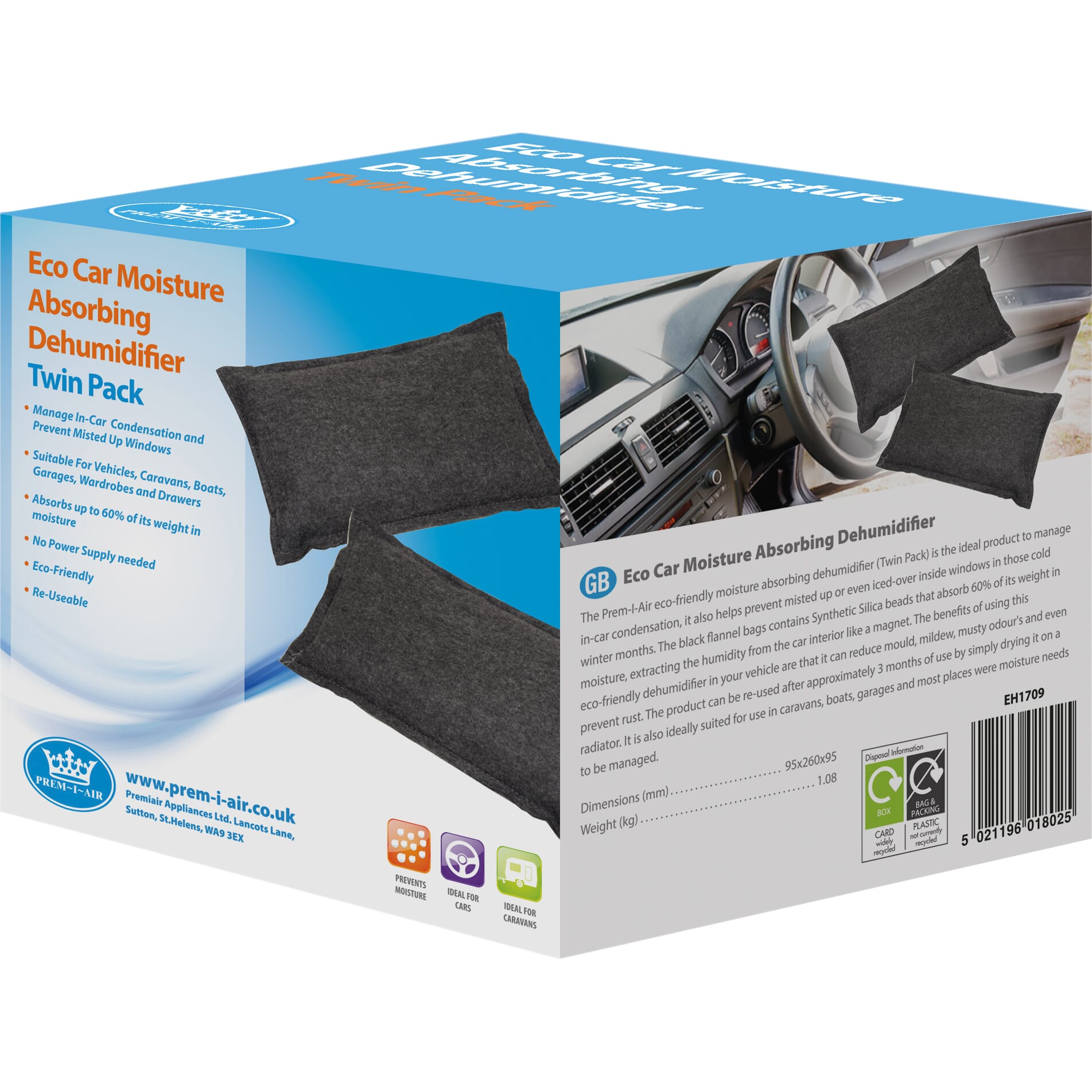 Prem-I-Air Eco Car Moisture Absorbing Dehumidifier