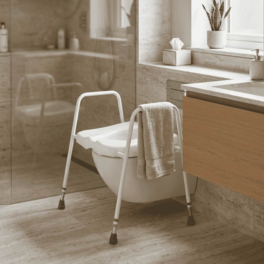 president bariatric toilet seat and frame lifestyle