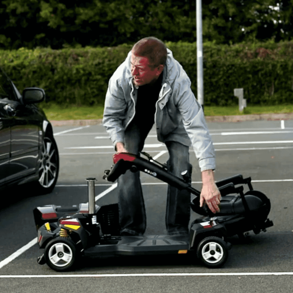 pride apex rapid mobility scooter folding down
