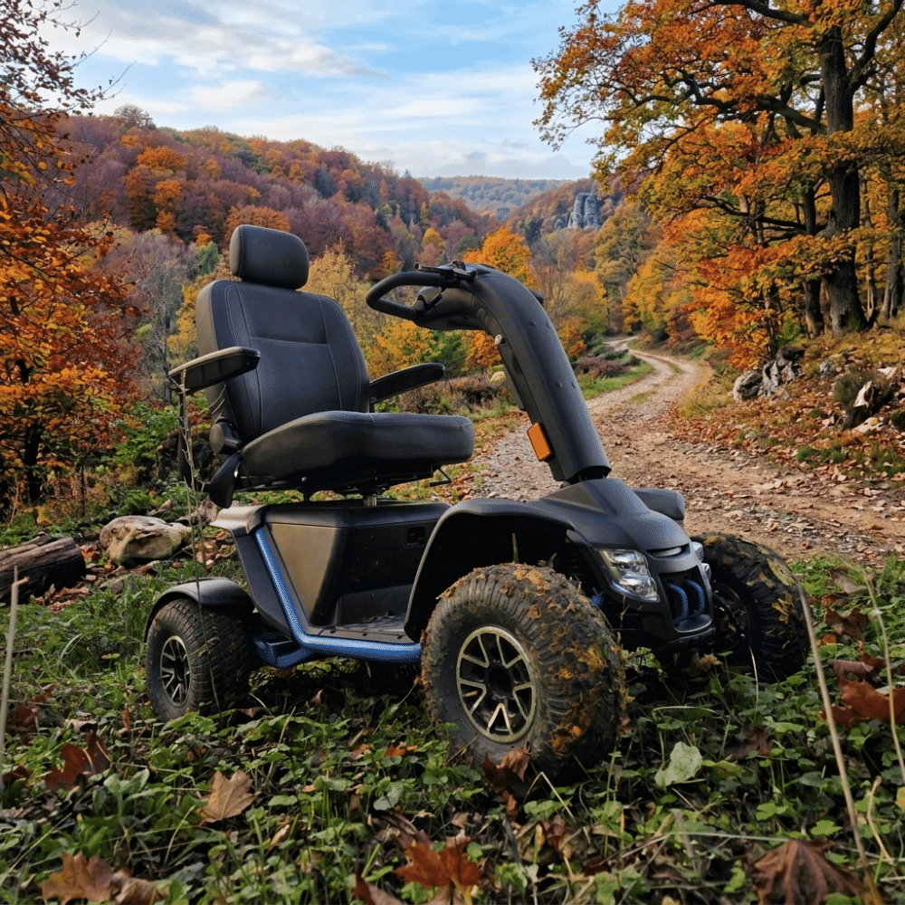 pride baja wrangler mobility scooter blue lifestyle