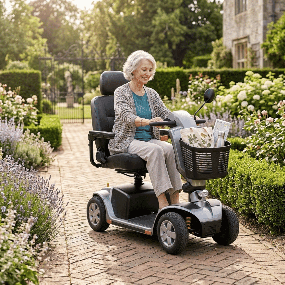 pride colt deluxe 2 0 mobility scooter grey lifestyle
