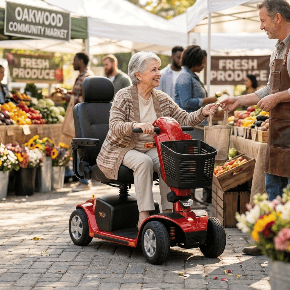 pride colt deluxe 2 0 mobility scooter red lifestyle