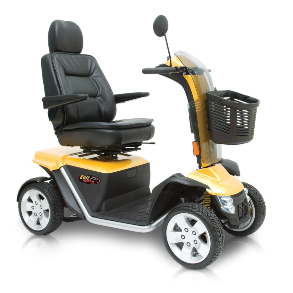 pride colt executive mobility scooter yellow