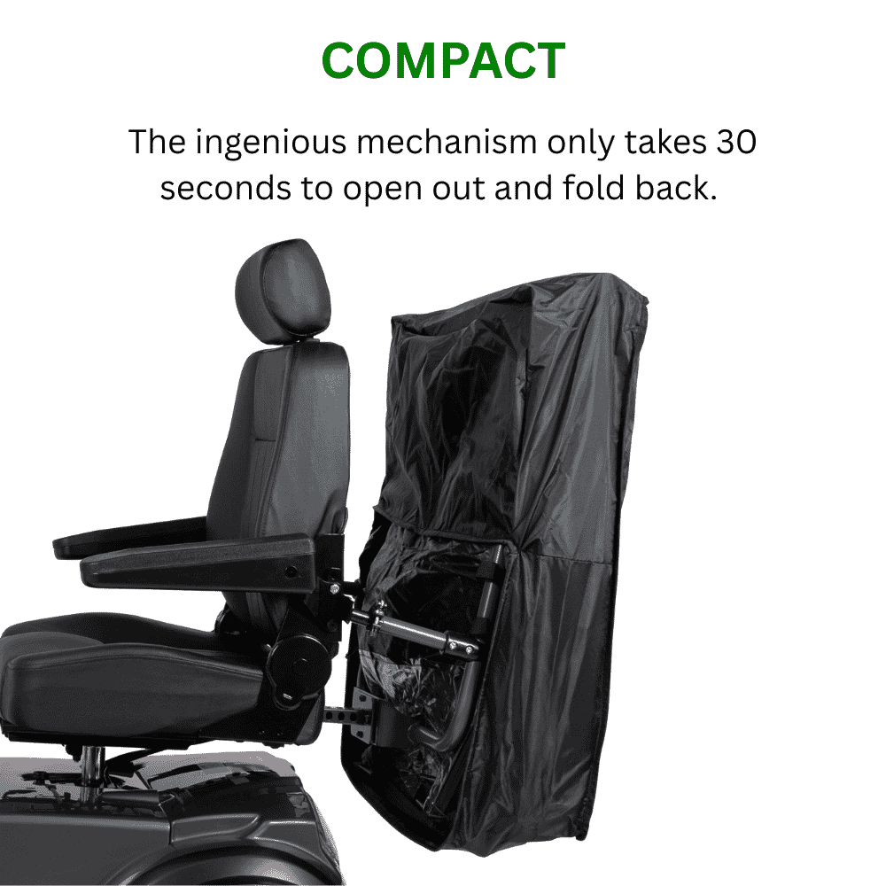 pride go go scooter canopies folded compact