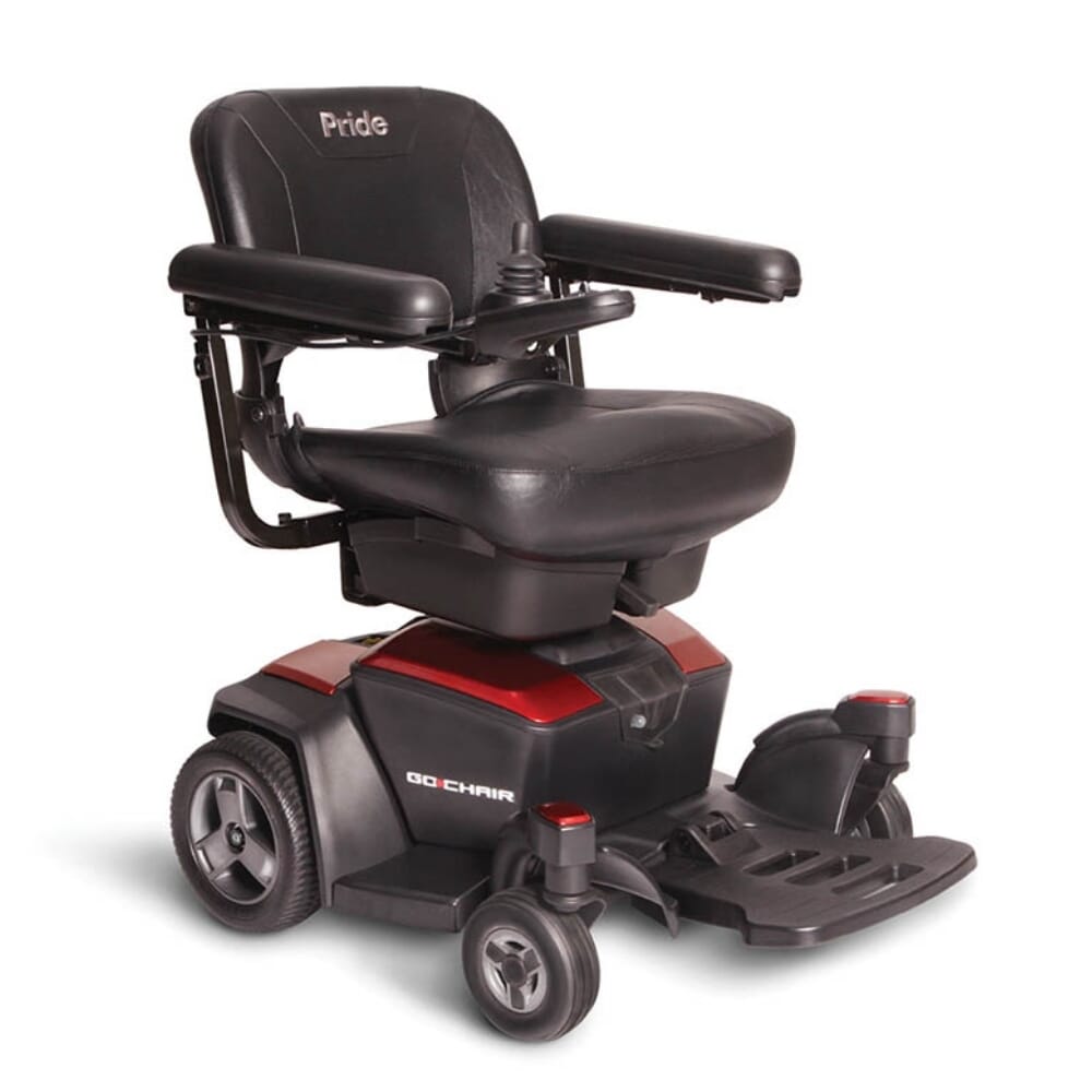 pride go power chair red
