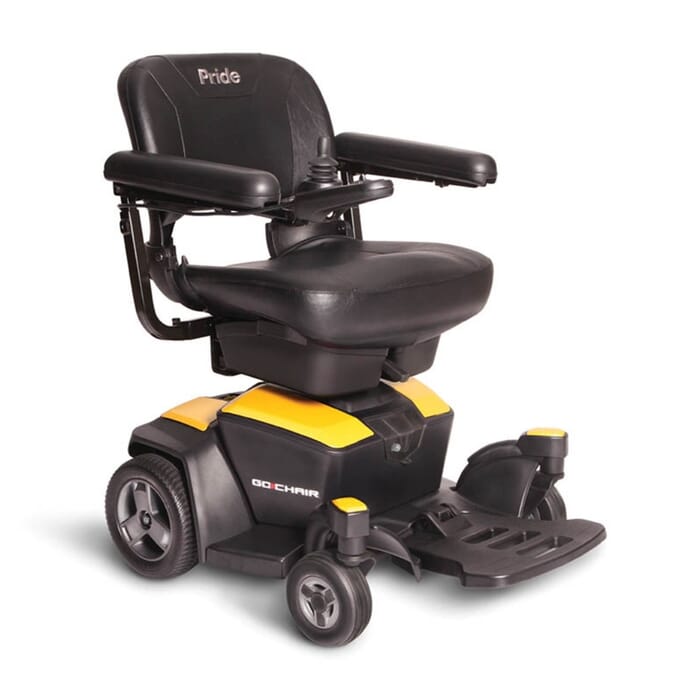 pride go power chair yellow