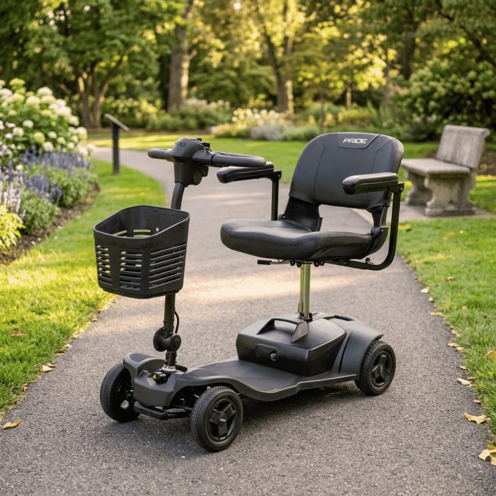 pride gogo ultra mobility scooter black lifestyle