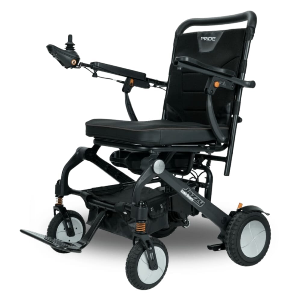 pride jazzy carbon injection folding electric wheelchair full
