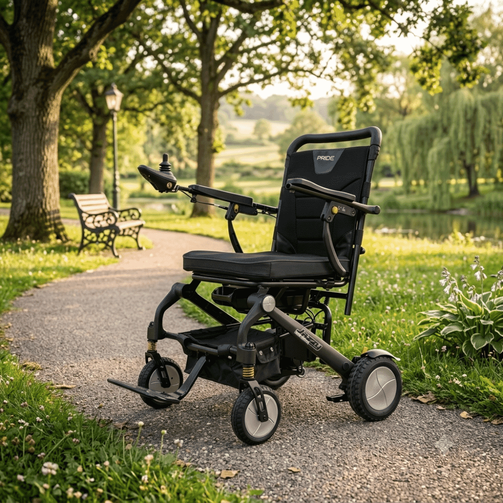 pride jazzy carbon injection folding electric wheelchair lifestyle