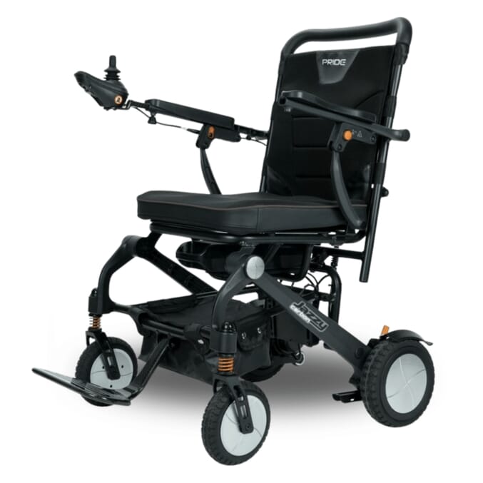 pride jazzy carbon injection folding electric wheelchair
