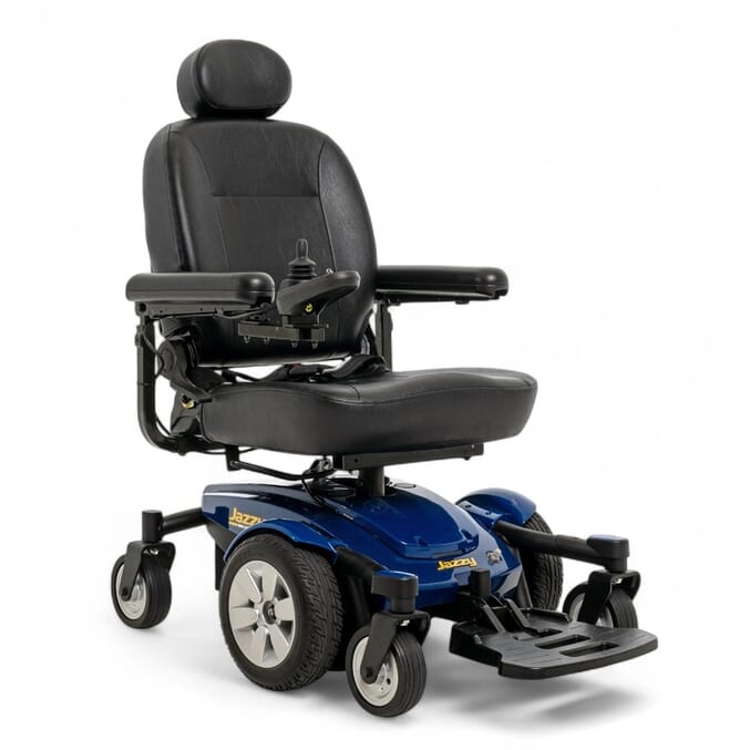 pride jazzy select 6 power wheelchair blue