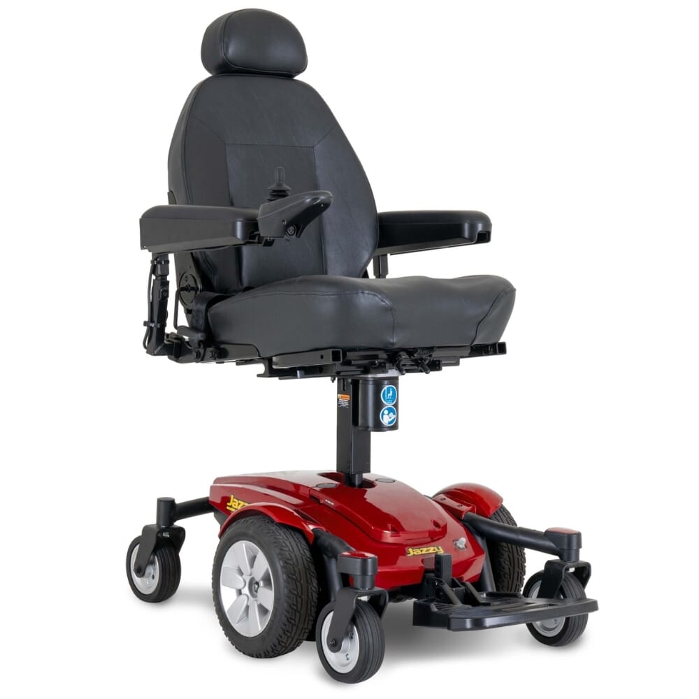 pride jazzy select 6 power wheelchair red with power seat lift