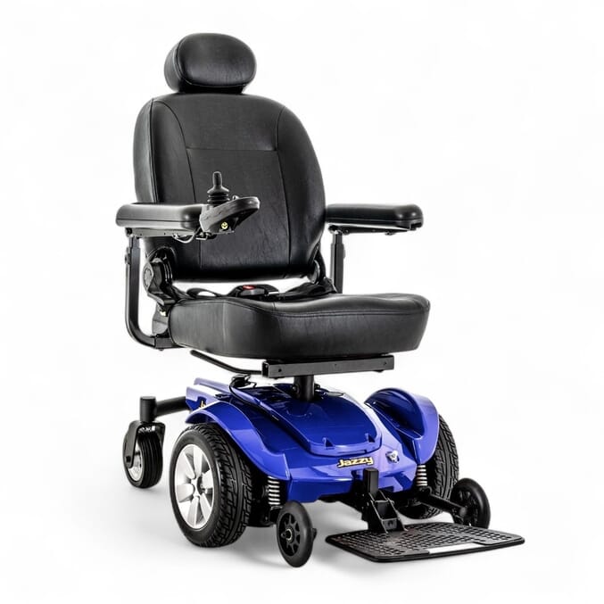 pride jazzy select power wheelchair blue