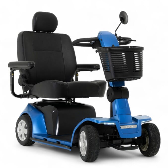 pride maxima four wheel mobility scooter blue