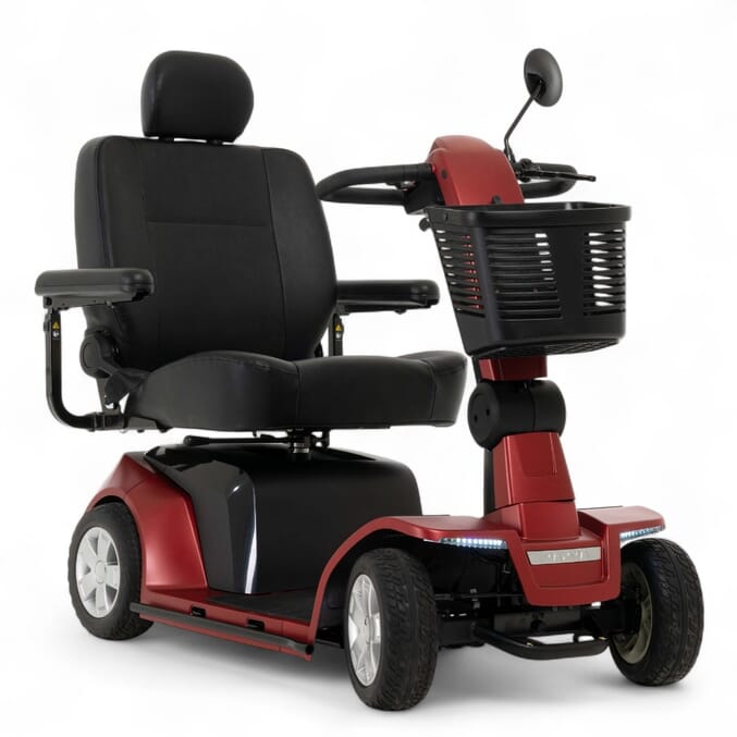 pride maxima four wheel mobility scooter red