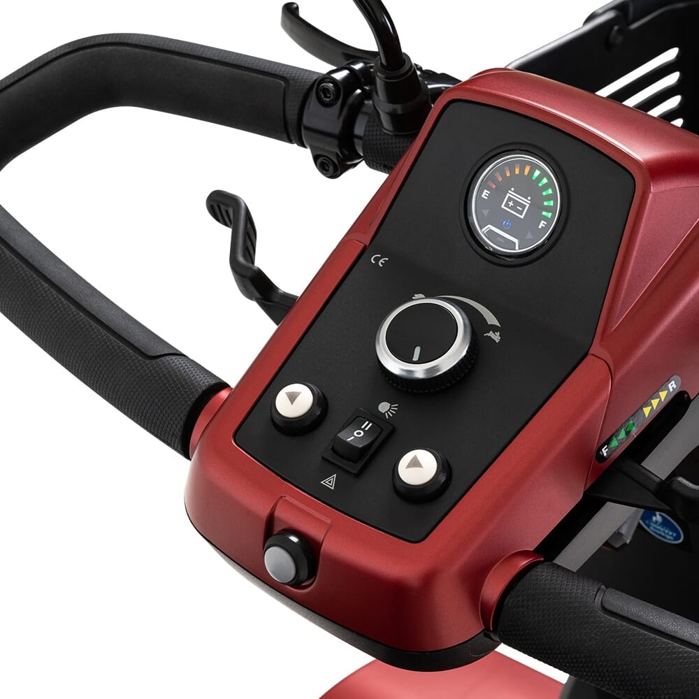 pride maxima four wheel mobility scooter tiller