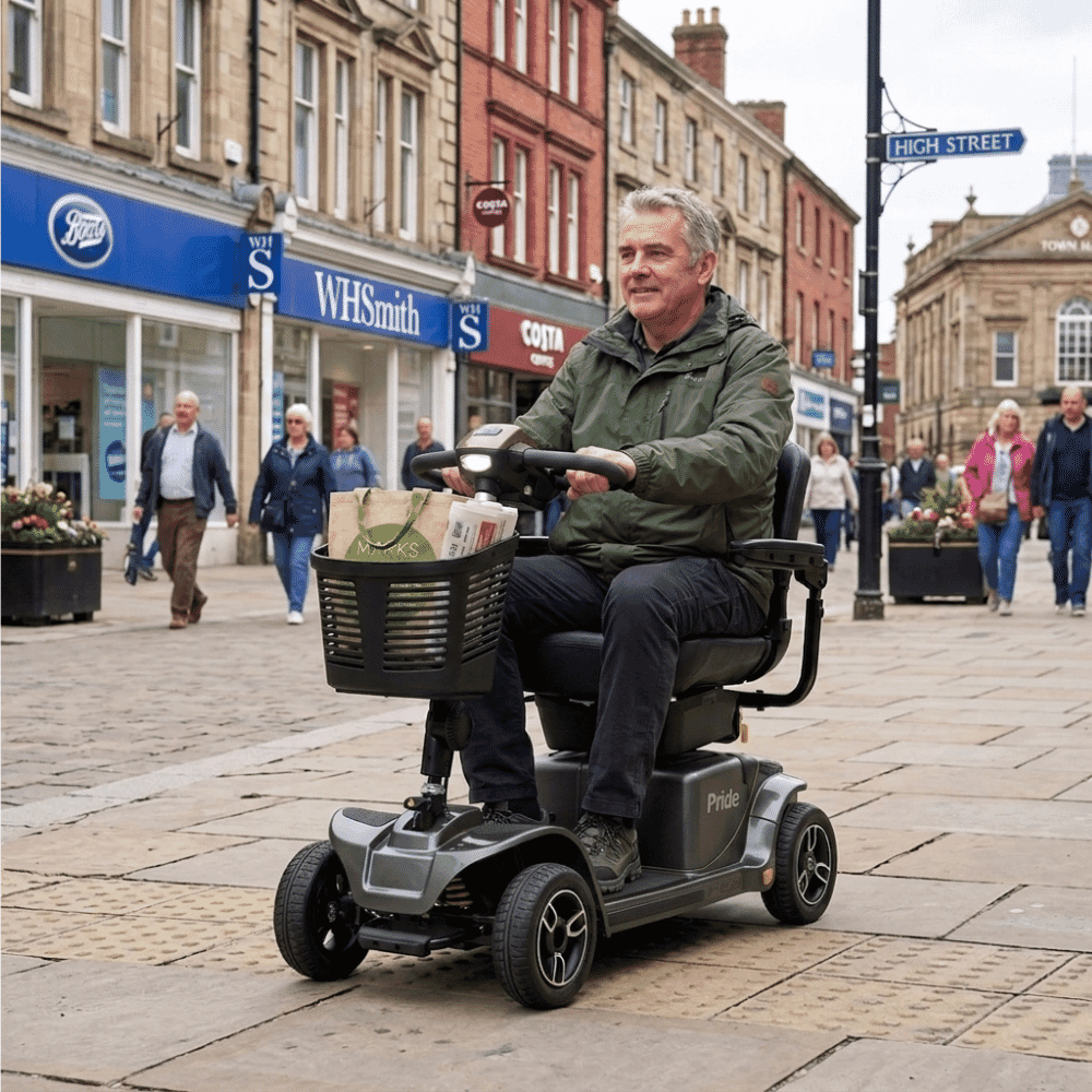 pride revo 2 0 mobility scooter grey lifestyle