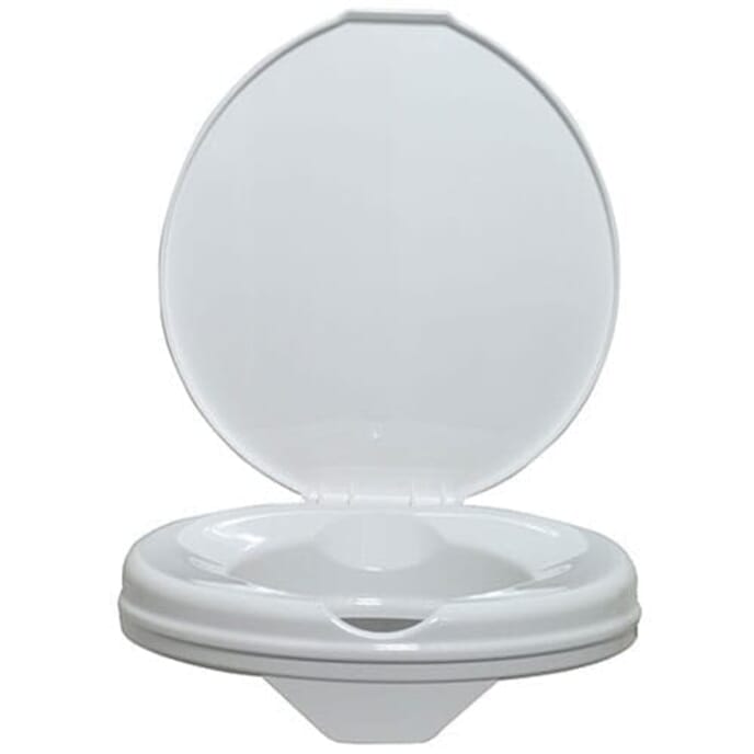 prima raised loo seat w lid 50mm