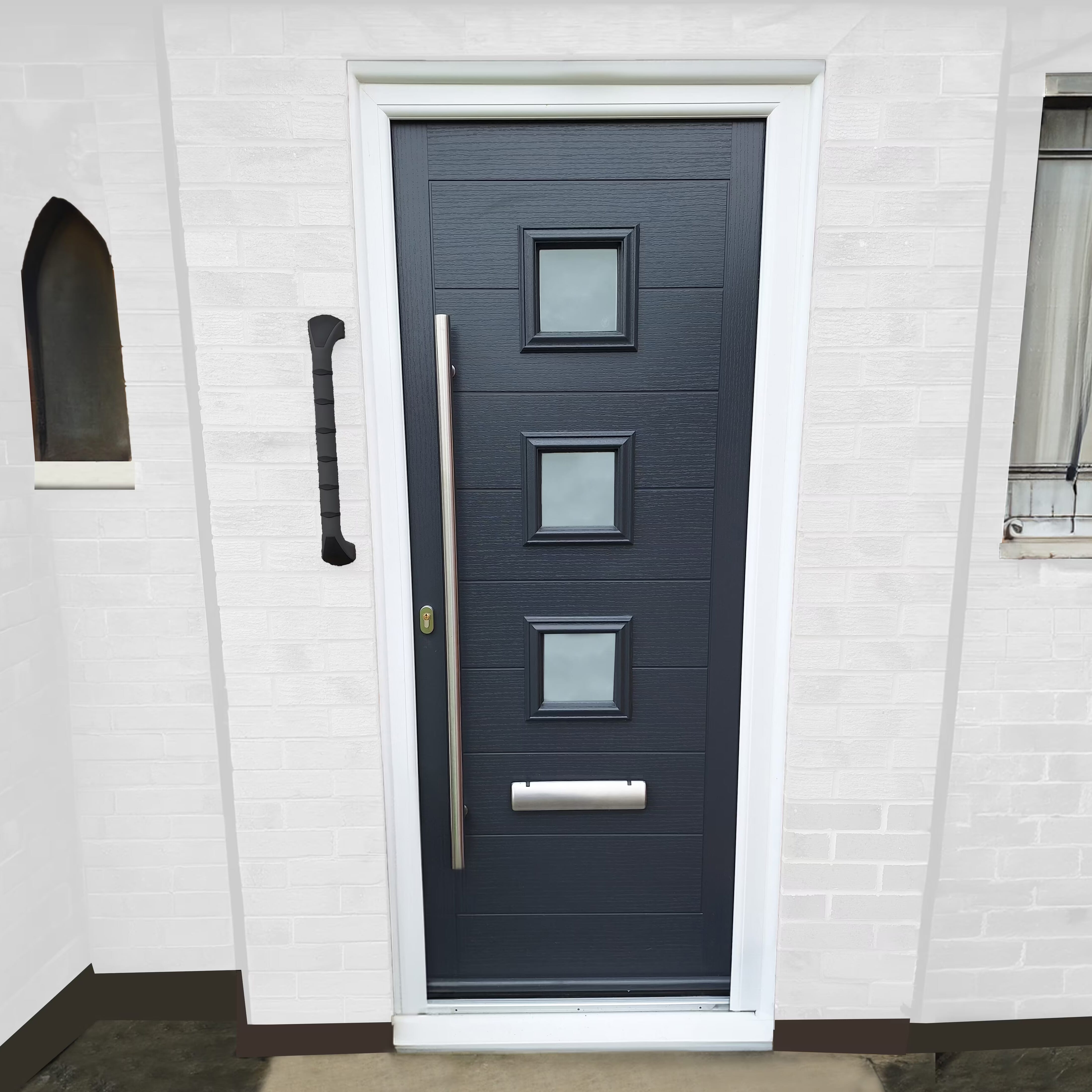 prima safety grab bar shown by front door